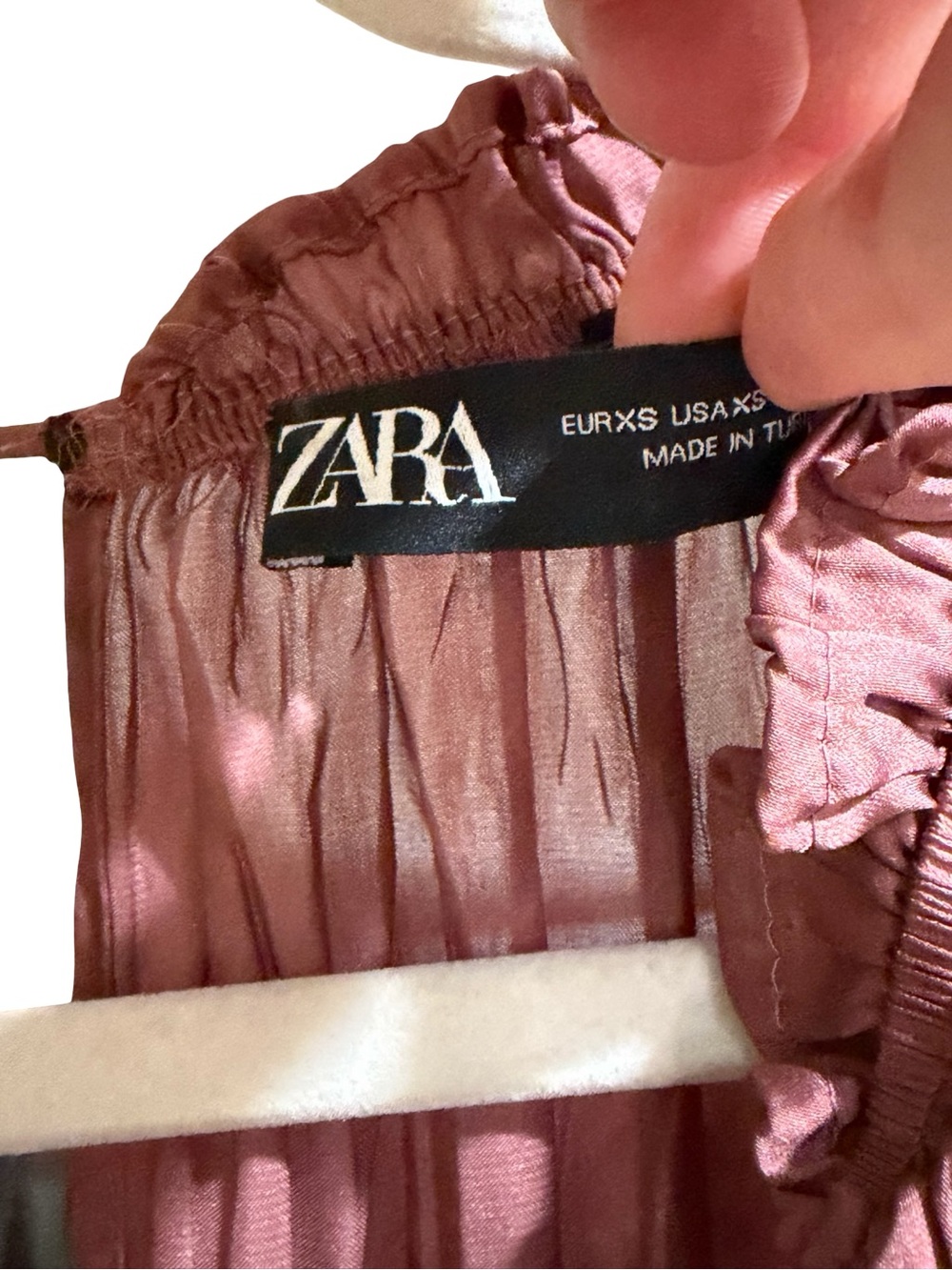 ✨ Zara Satin Effect Cutout Midi Dress Plum Purple Size XS Elegant Slip Dress - Picture 13 of 13